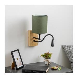 BRILAGI - LED Nástěnná lampa NUBILA WOOD 1xE27/25W/230V + LED/3W dub/zelená BG1564+BG1576 obraz
