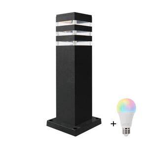 LED RGBW Stmívatelná venkovní lampa TEKSAS 1xE27/12W/230V 44 cm IP44 antracit SA1550+AI0819 obraz