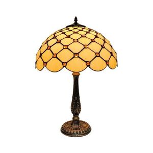 BRILAGI - Tiffany vitrážová stolní lampa IVORY SMOOTH 2xE27/60W/230V BRT-26413C obraz