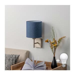 BRILAGI - LED Nástěnné svítidlo NUBILA 1xE27/60W/230V matný chrom/tmavě modrá EG32507+BG1575 obraz