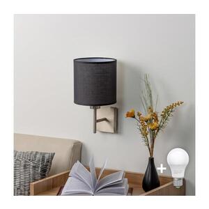 BRILAGI - LED Nástěnné svítidlo NUBILA 1xE27/60W/230V matný chrom/černá EG32507+BG1581 obraz