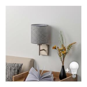 BRILAGI - LED Nástěnné svítidlo NUBILA 1xE27/60W/230V matný chrom/šedá EG32507+BG1582 obraz