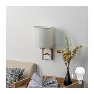 BRILAGI - LED Nástěnné svítidlo NUBILA 1xE27/60W/230V matný chrom/bílá EG32507+BG1586 obraz