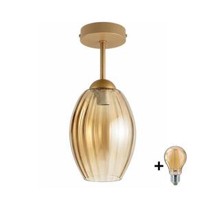 BRILAGI - LED Přisazený lustr R GLASS 1xE27/60W/230V pr. 17cm béžová/kouř béžová BG3995+NSTK7499 obraz