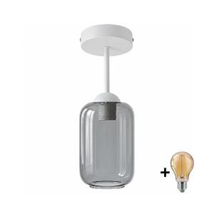 BRILAGI - LED Přisazený lustr R GLASS 1xE27/60W/230V pr. 14 cm bílá/kouř šedá BG3992+NSTK7757 obraz