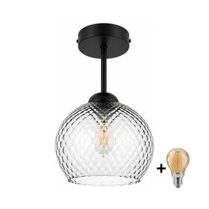 BRILAGI - LED Přisazený lustr R GLASS 1xE27/60W/230V pr. 18 cm černá/kouř šedá BG3989+NSTK7466 obraz