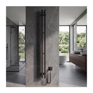 Vertaduro - El. sušák na ručníky s term. VEO 106W/230V 150x9 cm IP44 černá pravá 12-234053-0915-V obraz