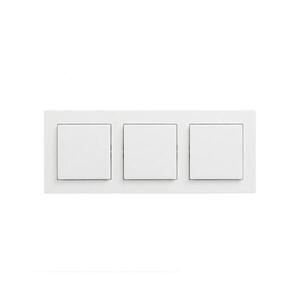 Legrand - Trojitý jednopólový vypínač č. 1 s rámečkem NILOE STEP bílá LR0062+LR0054+LR0054+LR0054 obraz
