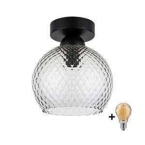 BRILAGI - LED Stropní svítidlo R GLASS 1xE27/60W/230V pr. 18 cm černá/kouř šedá BG3988+NSTK7466 obraz