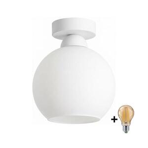BRILAGI - LED Stropní svítidlo RETRO GLASS 1xE27/60W/230V pr. 15 cm bílá BG3991+NSTK7432 obraz