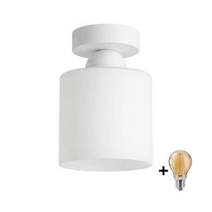 BRILAGI - LED Stropní svítidlo RETRO GLASS 1xE27/60W/230V pr. 10 cm bílá BG3991+NSTK7006 obraz