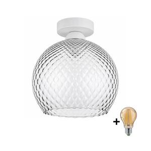 BRILAGI - LED Stropní svítidlo R GLASS 1xE27/60W/230V pr. 25 cm bílá/kouř šedá BG3991+NSTK7486 obraz