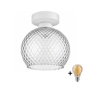 BRILAGI - LED Stropní svítidlo R GLASS 1xE27/60W/230V pr. 18 cm bílá/kouř šedá BG3991+NSTK7466 obraz