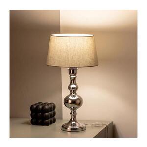 BRILAGI - Stolní lampa CERIA 1xE27/60W/230V pr. 25 cm lesklý chrom/šedá 1xEG49199+1xEG781033 obraz