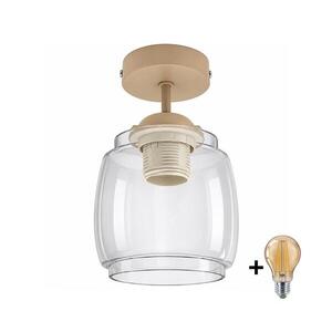 BRILAGI - LED Přisazený lustr R GLASS 1xE27/60W/230V pr. 26 cm béžová/kouř šedá BG3995+NSTK7417 obraz