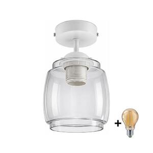 BRILAGI - LED Přisazený lustr R GLASS 1xE27/60W/230V pr. 26 cm bílá/kouř šedá BG3992+NSTK7417 obraz