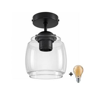 BRILAGI - LED Přisazený lustr R GLASS 1xE27/60W/230V pr. 26 cm černá/kouř šedá BG3989+NSTK7417 obraz