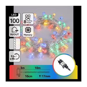 B.V. - LED Venkovní vánoční řetěz 100xLED/8 funkcí 13m IP44 multicolor B103031NQ obraz