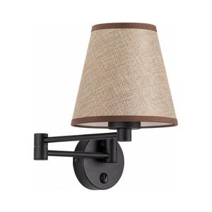 BRILAGI - Nástěnná lampa NUBILA 1xE27/15W/230V hnědá/černá TK6482+BG1570 obraz