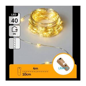 B.V. - LED Dekorační řetěz se zátkou do láhve 40xLED/3xLR44 4m teplá bílá B10303AFWY obraz
