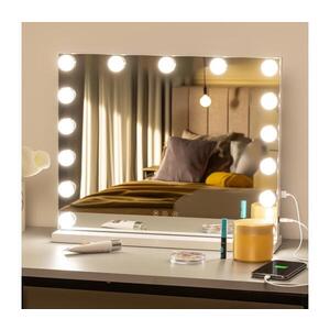 BRILAGI - LED Stmívatelné make-up zrcadlo HOLLYWOOD LED/15W/230V CCT + USB bílá FG-M6-WD02-WHT obraz