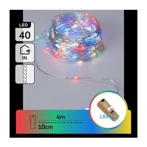 B.V. - LED Dekorační řetěz se zátkou do láhve 40xLED/3xLR44 4m multicolor B10303AFXC obraz