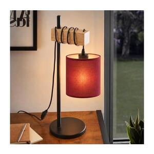 BRILAGI - Stolní lampa NUBILA 1xE27/40W/230V hnědá/černá/pompejská červená EG780173+BG1579 obraz