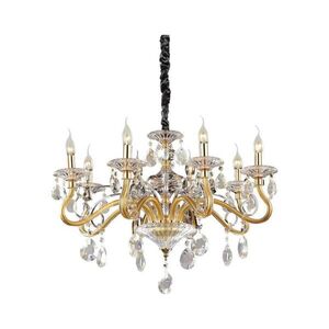 Ideal Lux - Lustr na řetězu NEGRESCO 8xE14/28W/230V pr. 73, 5 cm zlatá 087764 obraz