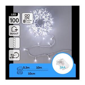 B.V. - LED Venkovní vánoční řetěz 100xLED 10, 3m IP44 studená bílá B10303AFXZ obraz