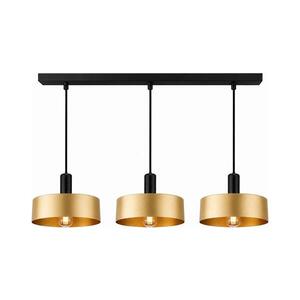 Keter Lighting Lustr na lanku HAKI 3xE27/60W/230V zlatá/černá 3744 obraz