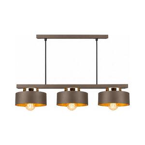 Keter Lighting Lustr na lanku IGNIA 3xE27/60W/230V hnědá/zlatá 3732 obraz