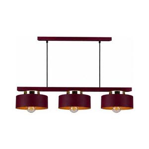 Keter Lighting Lustr na lanku IGNIA 3xE27/60W/230V vínová/zlatá 3737 obraz