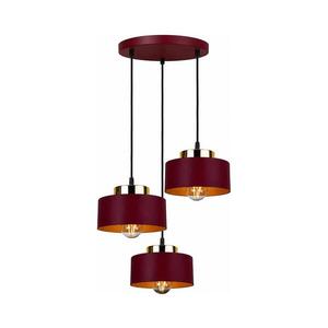 Keter Lighting Lustr na lanku IGNIA 3xE27/60W/230V vínová/zlatá 3738 obraz