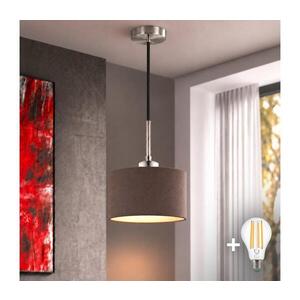 Eglo - LED Lustr na lanku TUNJA 1xE27/60W/230V pr. 20 cm hnědá/černá EG32517+NSTK9968 obraz