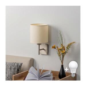 BRILAGI - LED Nástěnné svítidlo NUBILA 1xE27/60W/230V matný chrom/krémová EG32507+BG1585 obraz
