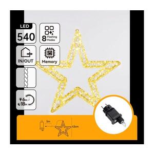 B.V. - LED Venkovní ván dekorace 540xLED/6W/230V IP44 teplá bílá 45cm hvězda B10303ADOA obraz