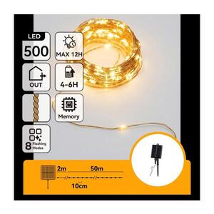 B.V. - LED Solární ván řetěz 500xLED/8 funkcí 52m IP65 teplá bílá 1200 mAh B10201ACSQ obraz