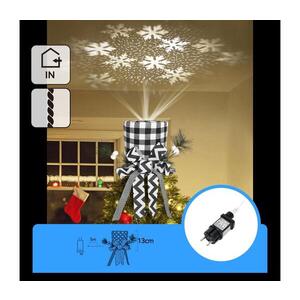 B.V. - LED ván projektor sněhových vloček LED/5W/230V stud bílá černá/bílá B10303ADWC obraz