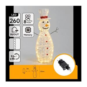 B.V. -LED Venkovní ván dekorace 260xLED/8 funkcí 1, 2m IP44 tep bílá sněhulák B10303AGFO obraz