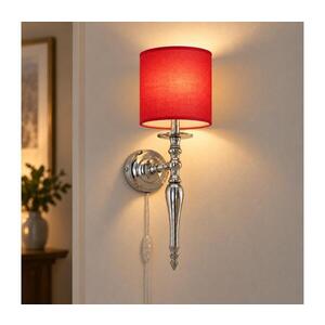 BRILAGI - Nástěnná lampa NUBILA 1xE27/60W/230V lesklý chrom/červená 1xEG78317+1xBG1578 obraz