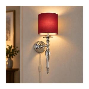 BRILAGI - Nástěnná lampa NUBILA 1xE27/60W/230V lesklý chrom/pompejská červená 1xEG78317+1xBG1579 obraz