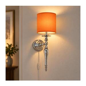 BRILAGI - Nástěnná lampa NUBILA 1xE27/60W/230V lesklý chrom/oranžová 1xEG78317+1xBG2453 obraz