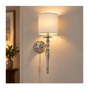 BRILAGI - Nástěnná lampa NUBILA 1xE27/60W/230V lesklý chrom/krémová 1xEG78317+1xBG1585 obraz