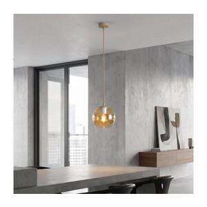 EMIBIG Lustr na lanku COSMO 1xE14/10W/230V pr. 14 cm béžová/kouřová béžová 1791/1 obraz