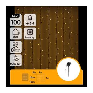 B.V. - LED Solární vánoční řetěz 100xLED/8 funkcí 4x1m IP65 teplá bílá B10201JF4 obraz