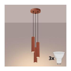 BRILAGI - LED Lustr na lanku CRESTO 3xGU10/10W/230V oranžová BR.1633 obraz