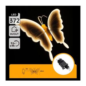 B.V. - LED Venkovní dekorace 372xLED 60 cm IP44 motýl/teplá bílá B10303AGGB obraz