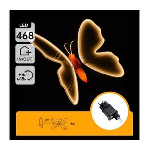 B.V. - LED Venkovní dekorace 468xLED 75 cm IP44 motýl/teplá bílá B10303AGGC obraz