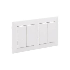 Legrand - 2x Dvojitý schodišťový vypínač č. 5 s rámečkem SUNO bílá LR0093+LR0087+LR0087 obraz