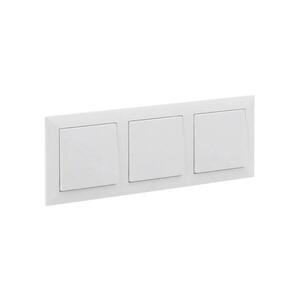 Legrand - Trojitý jednopólový vypínač č. 1 s rámečkem SUNO bílá LR0078+LR0086+LR0086+LR0086 obraz